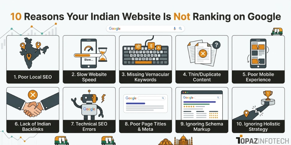 10 Reasons Your Indian Website Is Not Ranking on Google
